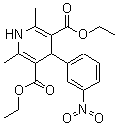 间硝苯地平分子结构 (CAS 21829-28-7)