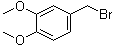 structure of CAS# 21852-32-4, 3,4-Dimethoxybenzyl bromide;Veratryl bromide; 4-(Bromomethyl)-1,2-dimethoxybenzene