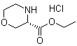 (3S)-3-Morpholinecarboxylic acid ethyl ester hydrochloride molecular structure (CAS 218594-84-4)