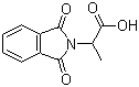 structure of CAS# 21860-84-4, 2-Phthalimidopropionic acid;N-Phthaloyl-DL-alanine; 2-(1,3-Dioxo-1,3-dihydro-2H-isoindol-2-yl)propanoic acid