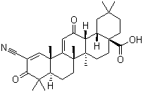 2-氰基-3,12-二氧代齐墩果-1,9-二烯-28-酸分子结构 (CAS 218600-44-3)