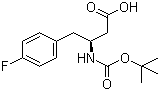 Boc-(S)-3-Amino-4-(4-fluorophenyl)butyric acid molecular structure (CAS 218608-97-0)