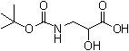 结构式 CAS# 218916-64-4, 3-(叔丁氧羰基氨基)-2-羟基丙酸