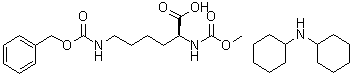 结构式 CAS# 218938-69-3, N2-(甲氧羰基)-N6-[(苯基甲氧基)羰基]-L-赖氨酸与N-环己基环己胺的化合物