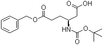 结构式 CAS# 218943-30-7, Boc-L-beta-高谷氨酸 6-苄酯; N-叔丁氧羰基-L-beta-高谷氨酸 6-苄酯
