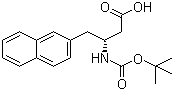 structure of CAS# 219297-10-6, Boc-(R)-3-Amino-4-(2-naphthyl)butyric acid;(betaR)-beta-[[(tert-Butoxy)carbonyl]amino]-2-naphthalenebutanoic acid