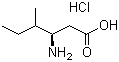 structure of CAS# 219310-10-8, L-beta-Homoisoleucine hydrochloride;(3R,4R)-3-Amino-4-methylhexanoic acid hydrochloride