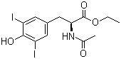 structure of CAS# 21959-36-4, Ethyl N-acetyl-3,5-diiodo-L-tyrosinate;N-Acetyl-3,5-diiodo-L-tyrosine ethyl ester