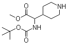 alpha-[(叔丁氧羰基)氨基]-4-哌啶乙酸甲酯分子结构 (CAS 219832-76-5)