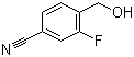 structure of CAS# 219873-06-0, 4-Cyano-2-fluorobenzyl alcohol;3-Fluoro-4-(hydroxymethyl)benzonitrile