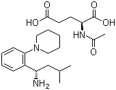 (S)-3-Methyl-1-(2-piperidinophenyl)butylamine N-acetylglutamate salt molecular structure (CAS 219921-94-5)
