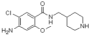 4-氨基-N-((4-哌啶基)甲基)-5-氯-2-甲氧基苯甲酰胺分子结构 (CAS 220032-26-8)