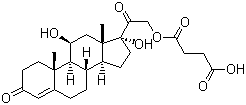 structure of CAS# 2203-97-6, Hydrocortisone 21-hemisuccinate;11b,17a,21-Trihydroxy-4-pregnene-3,20-dione 21-hemisuccinate