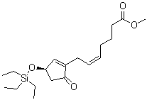 structure of CAS# 220328-59-6, (5Z)-7-[(3R)-5-Oxo-3-[(triethylsilyl)oxy]-1-cyclopenten-1-yl]-5-heptenoic acid methyl ester