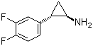 (1R,2S)-2-(3,4-Difluorophenyl)cyclopropanamine molecular structure (CAS 220352-38-5)