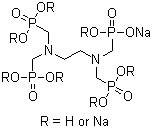乙二胺四亚甲基膦酸钠分子结构 (CAS 22036-77-7)