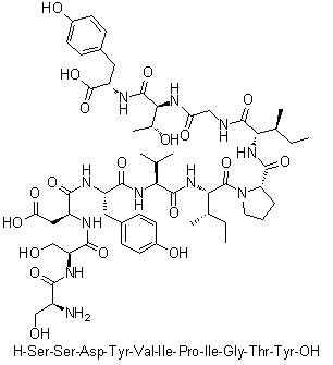 L-Seryl-L-seryl-L-alpha-aspartyl-L-tyrosyl-L-valyl-L-isoleucyl-L-prolyl-L-isoleucylglycyl-L-threonyl-L-tyrosine molecular structure (CAS 220431-67-4)