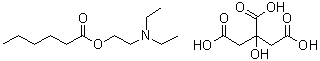 Hexanoic acid 2-(diethylamino)ethyl ester 2-hydroxy-1,2,3-propanetricarboxylate molecular structure (CAS 220439-24-7)