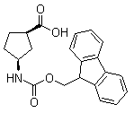 (1R,3S)-3-[[(9H-Fluoren-9-ylmethoxy)carbonyl]amino]-cyclopentanecarboxylic acid molecular structure (CAS 220497-67-6)