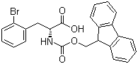Fmoc-D-2-Bromophenylalanine molecular structure (CAS 220497-79-0)