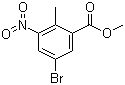 Methyl 5-bromo-2-methyl-3-nitrobenzoate molecular structure (CAS 220514-28-3)