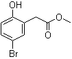 structure of CAS# 220801-66-1, 5-Bromo-2-hydroxybenzeneacetic acid methyl ester