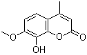 4-甲基-7-甲氧基-8-羟基香豆素分子结构 (CAS 22084-94-2)