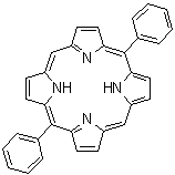 structure of CAS# 22112-89-6, 5,15-Diphenyl-21H,23H-porphine;5,15-Diphenylporphyrin; 5,15-DPP