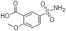 structure of CAS# 22117-85-7, 2-Methoxy-5-sulfamoylbenzoic acid;3-Carboxy-4-methoxybenzenesulfonamide