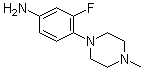 structure of CAS# 221198-99-8, 1-(4-Amino-2-fluorophenyl)-4-methylpiperazine;3-Fluoro-4-(4-methylpiperazin-1-yl)aniline; 3-Fluoro-4-(4-methylpiperazin-1-yl)phenylamine