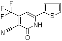 3-Cyano-6-(2-thienyl)-4-trifluoromethyl-2(1H)-pyridone molecular structure (CAS 22123-11-1)