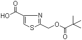 2-(2,2-二甲基丙酰氧基甲基)噻唑-4-甲酸分子结构 (CAS 221322-07-2)