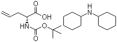 结构式 CAS# 221352-64-3, N-叔丁氧羰基-D-烯丙基甘氨酸二环己胺盐