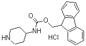 structure of CAS# 221352-86-9, 4-Piperidinylcarbamic acid 9H-fluoren-9-ylmethyl ester monohydrochloride