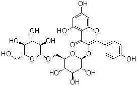 山柰酚 3-龙胆双糖苷分子结构 (CAS 22149-35-5)