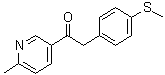 结构式 CAS# 221615-72-1, 1-(6-甲基吡啶-3-基)-2-[4-(甲硫基)苯基]乙酮