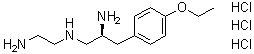 (2S)-N1-(2-氨基乙基)-3-(4-乙氧基苯基)-1,2-丙二胺三盐酸盐分子结构 (CAS 221640-06-8)