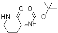N-[(3R)-2-Oxo-3-piperidinyl]carbamic acid 1,1-dimethylethyl ester molecular structure (CAS 221874-51-7)