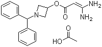 1-Diphenylmethylazetidin-3-yl 3,3-diaminoacrylate acetate molecular structure (CAS 221906-67-8)