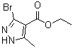 3-Bromo-5-methyl-1H-pyrazole-4-carboxylic acid ethyl ester molecular structure (CAS 2221016-10-8)