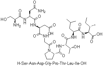 L-Seryl-L-asparaginyl-L-alpha-aspartylglycyl-L-prolyl-L-threonyl-L-leucyl-L-isoleucine molecular structure (CAS 222412-19-3)