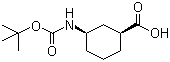 (1S,3R)-3-[[(tert-Butoxy)carbonyl]amino]cyclohexanecarboxylic acid molecular structure (CAS 222530-34-9)