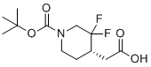 2-[(4S)-1-[Tert-butoxy)carbonyl]-3,3-difluoropiperidin-4-yl]acetic acid molecular structure (CAS 2227252-55-1)