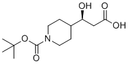 (3S)-3-{1-[(tert-butoxy)carbonyl]piperidin-4-yl}-3-hydroxypropanoic acid molecular structure (CAS 2227741-18-4)