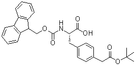4-[2-(1,1-Dimethylethoxy)-2-oxoethyl]-N-[(9H-fluoren-9-ylmethoxy)carbonyl]-L-phenylalanine molecular structure (CAS 222842-99-1)