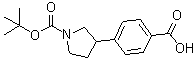 3-(4-羧基苯基)-1-吡咯烷羧酸叔丁酯分子结构 (CAS 222987-24-8)