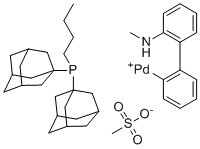 structure of CAS# 2230788-67-5, Mesylate[(di(1-adamantyl)-n-butylphosphine)-2-(2'-amino-1,1'-biphenyl)]palladium(II);cataCXium Pd G4