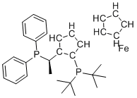 (1Sp)-1-[Bis(1,1-dimethylethyl)phosphino]-2-[(1R)-1-(diphenylphosphino)ethyl]ferrocene molecular structure (CAS 223120-71-6)