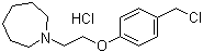 结构式 CAS# 223251-25-0, 1-(2-(4-(氯甲基)苯氧基)乙基)氮杂环庚烷盐酸盐