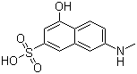 structure of CAS# 22346-43-6, 4-Hydroxy-7-methylamino-2-naphthalenesulfonic acid
